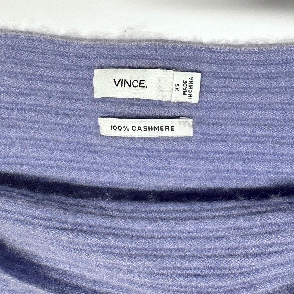 Vince Cashmere Soft Fuzzy Ribbed Boatneck Long Sleeve Sweater Quiet Luxury XS - Picture 6 of 16